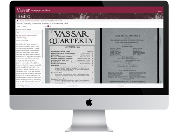 Vassar Digital Newspaper Archive