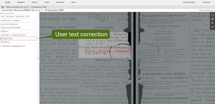 User Text Correction 