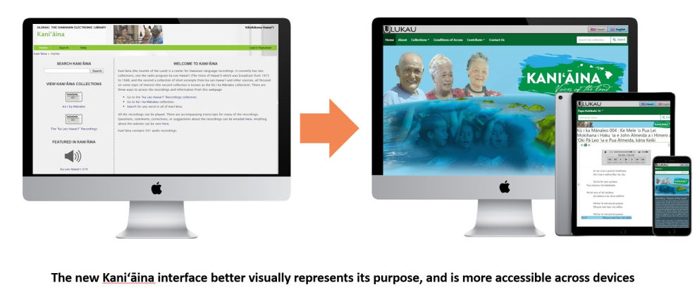 The Kaniʻāina interface - old vs new