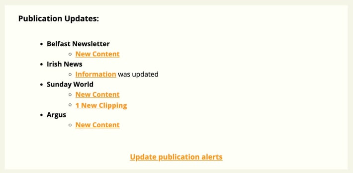 Publication notifications