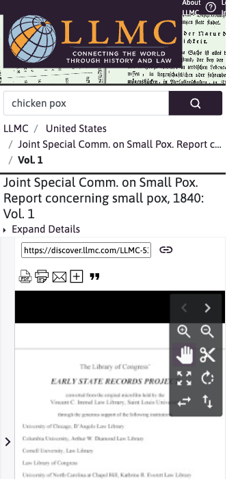 LLMC Digital Collection on mobile