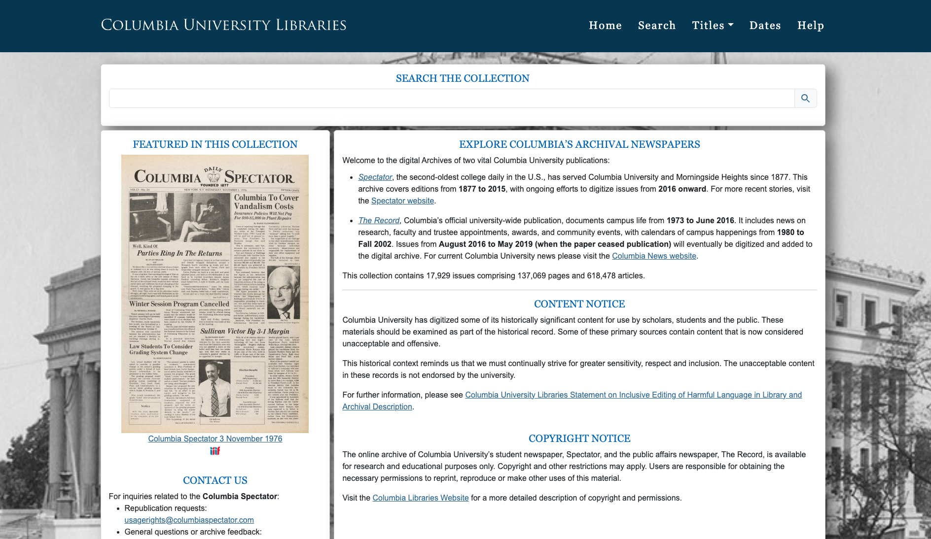 Columbia-University-Libraries-Desktop