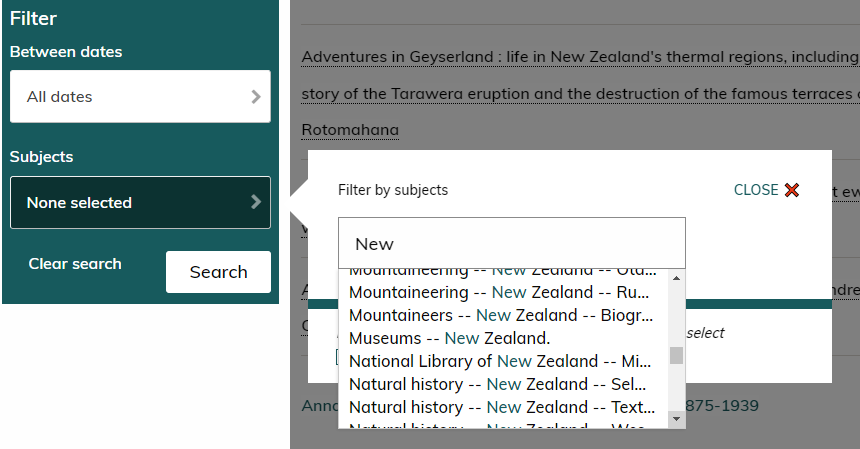 Papers Past - Books - Subject filter Papers Past - Books - Subject filter